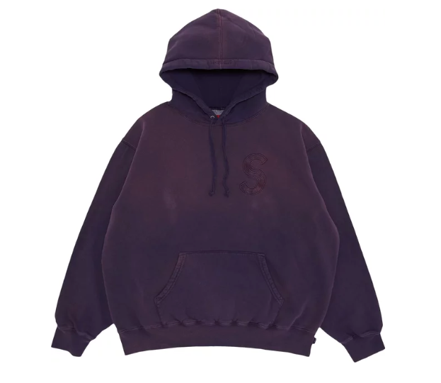 Supreme Overdyed S Logo Hooded Sweatshirt Purple – Dousedshop