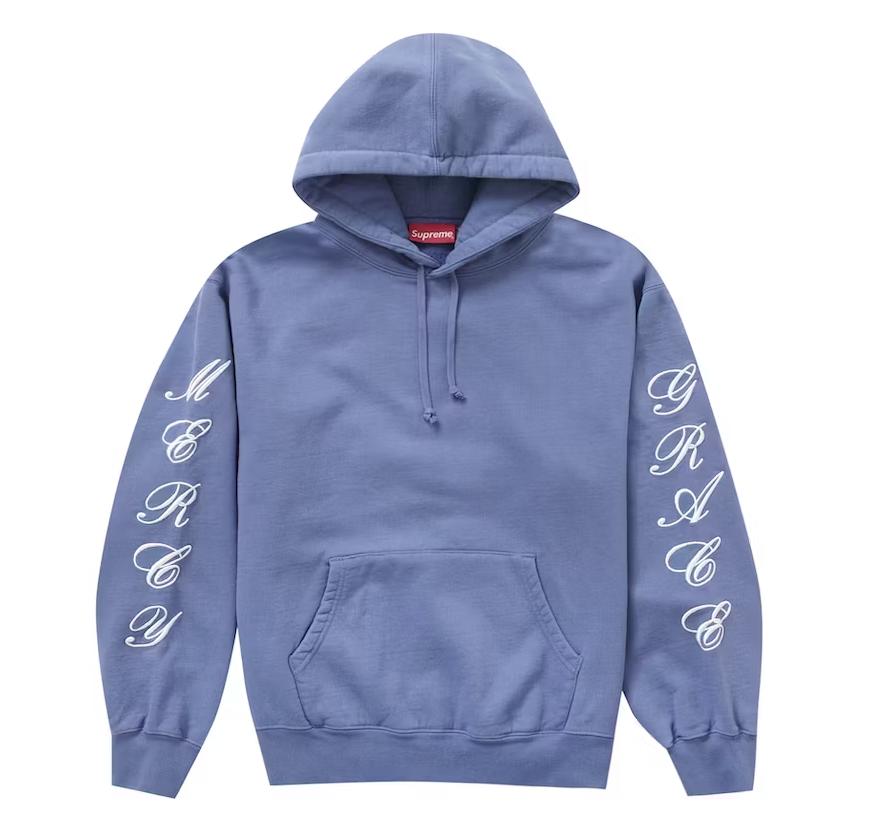 Supreme Patches Spiral Hooded Sweatshirt Light Purple