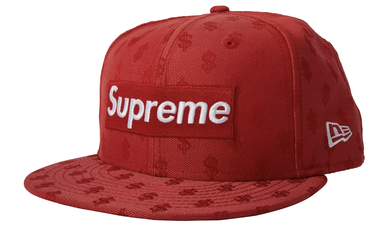 Supreme Monogram Box Logo New Era Red 7 5/8