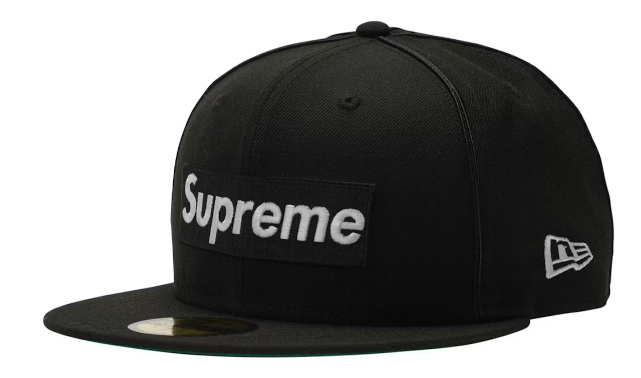 Supreme Piping Box Logo New Era Black 7 1/4