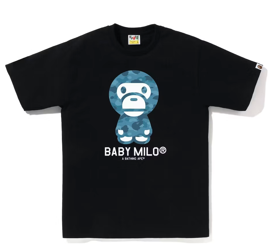 BAPE Honeycomb Camo Baby Milo Tee Black/Blue