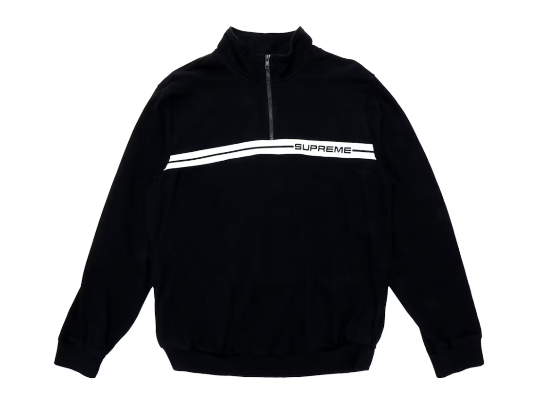 Supreme Half Zip Warm Up Black