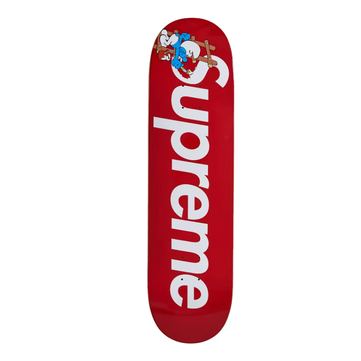 Supreme Smurfs Skateboard Red