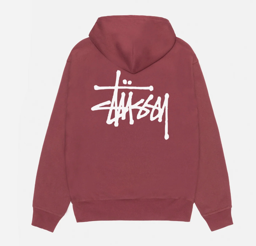 Basic Stussy Hoodie Oxblood