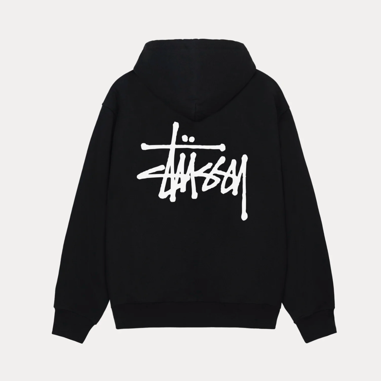 BASIC STÜSSY ZIP HOODIE BLACK – Doused BASIC STÜSSY ZIP HOODIE BLACK – Doused