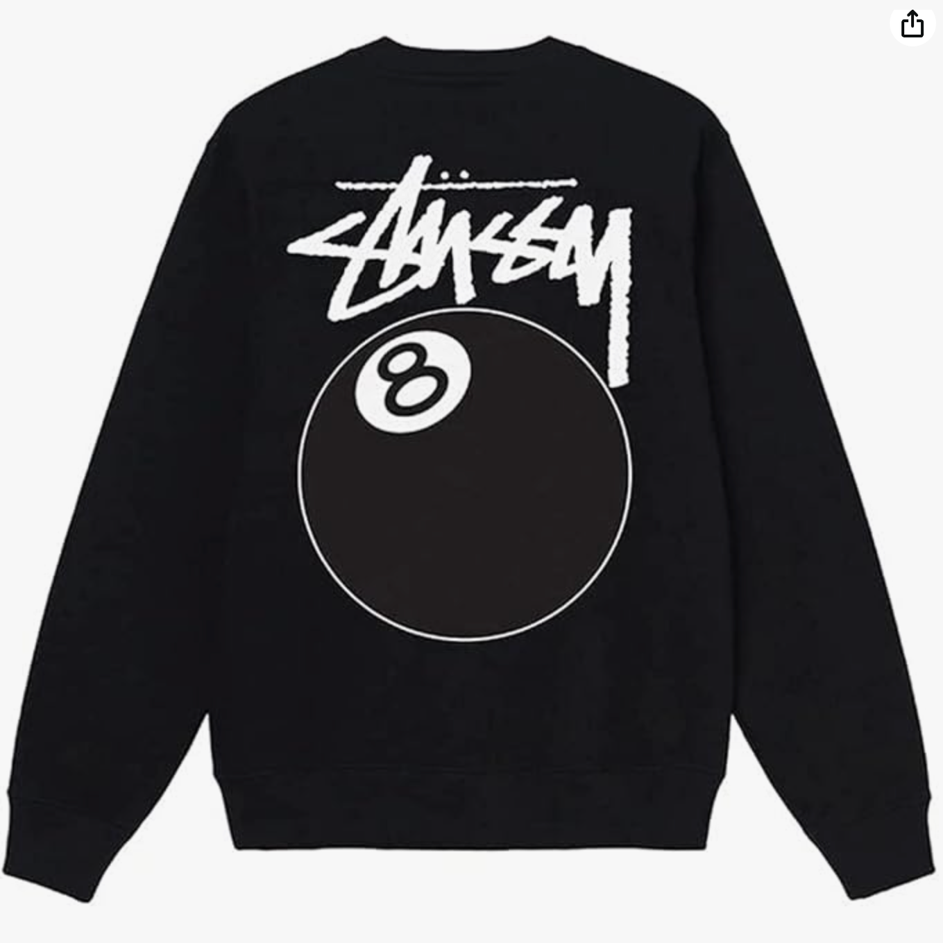 Stussy 8 Ball Crew - Black – Doused Stussy 8 Ball Crew - Black – Doused