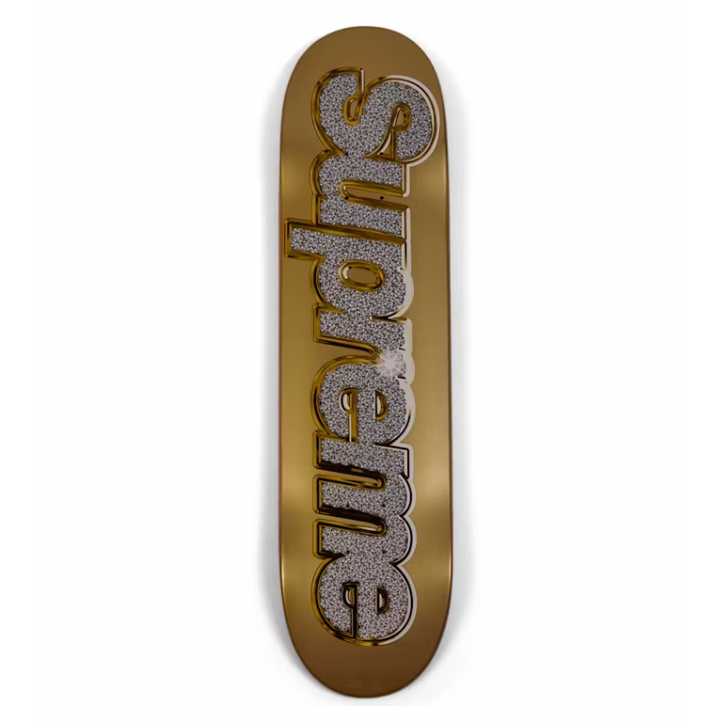 Supreme Bling Skateboard Skateboard Deck Gold