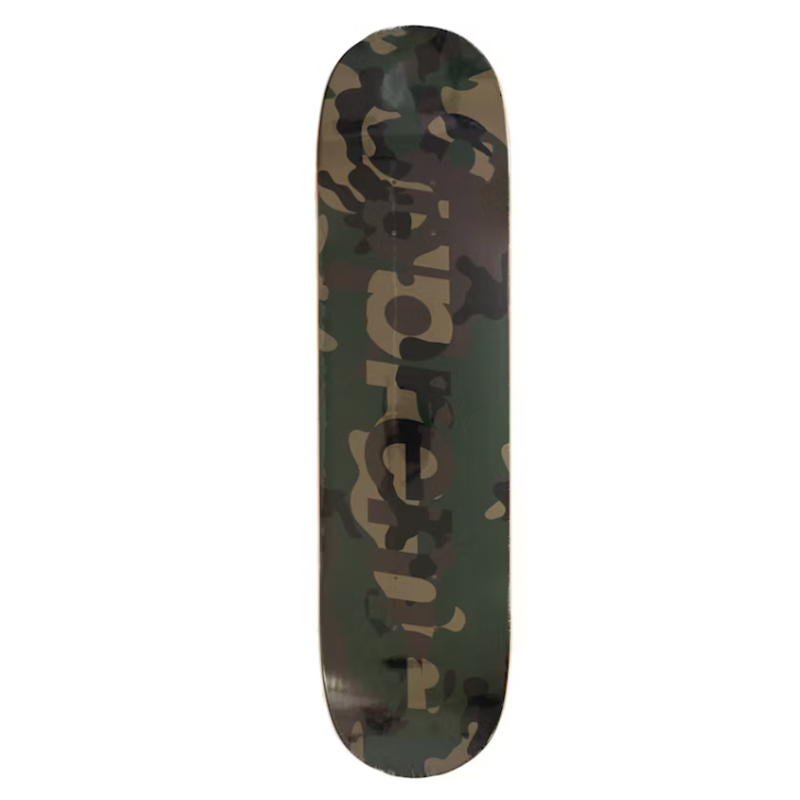 Supreme Camo Logo Skateboard Deck Woodland Camo
