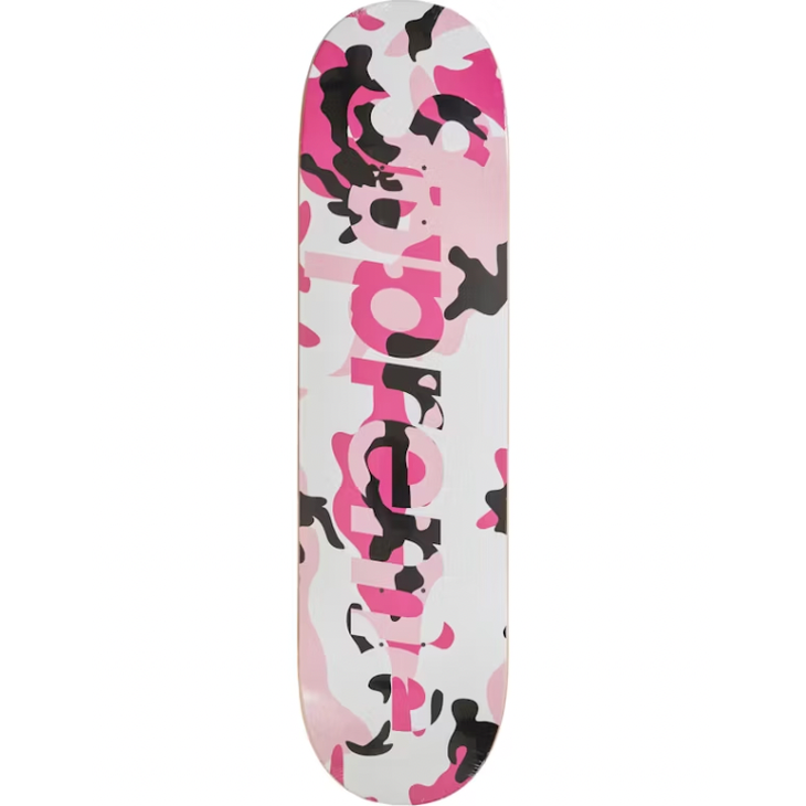 Supreme Camo Logo Skateboard Deck Pink Camo