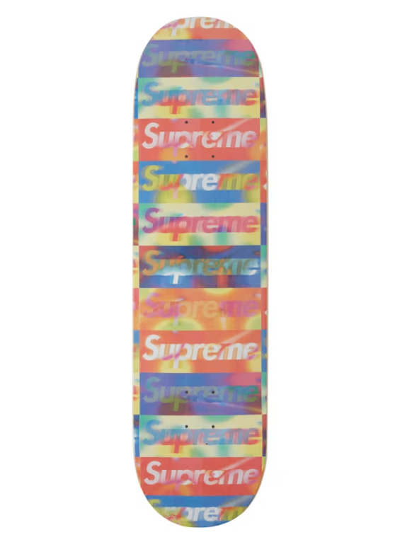 Supreme Distorted Logo Skateboard Deck Yellow