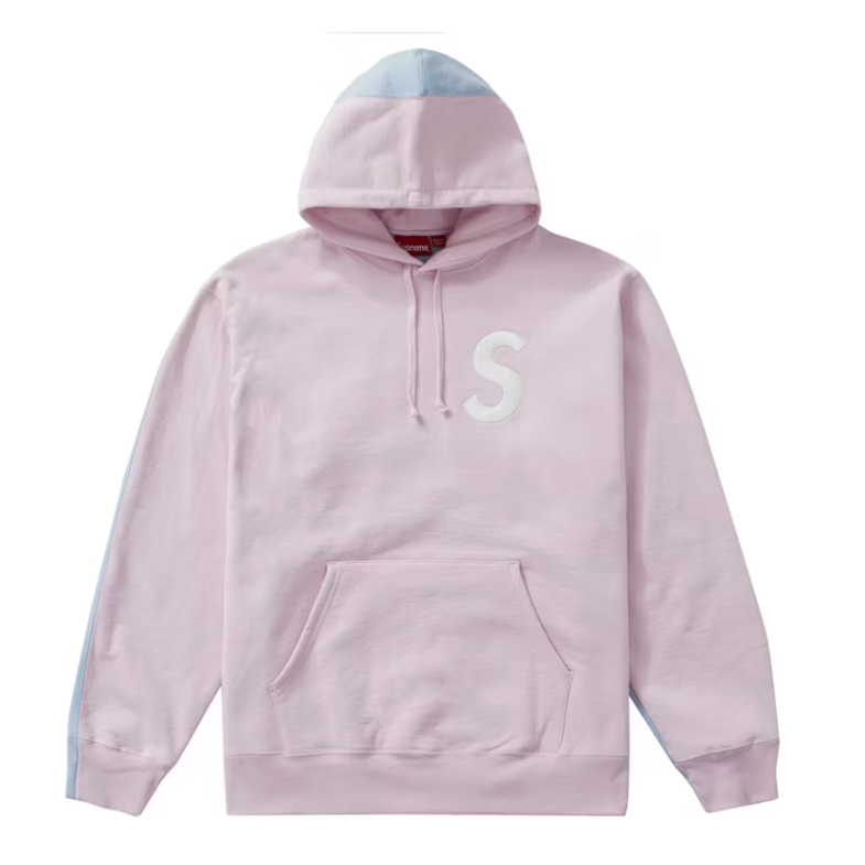 Supreme S Logo Split Hooded Sweatshirt Light Pink – Doused