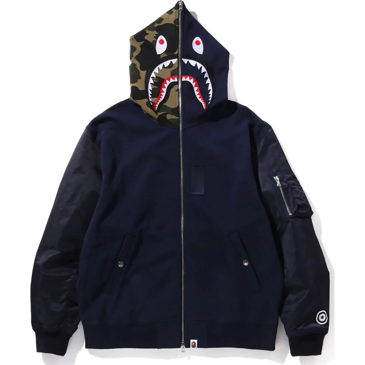 MILITARY SHARK RELAXED FIT FULL ZIP HOODIE