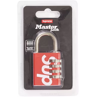 Supreme Masterlock Numeric Lock Red