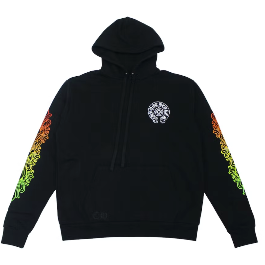Chrome Hearts Floral Sleeve Gradient Made In Hollywood Hoodie Black/Gradient