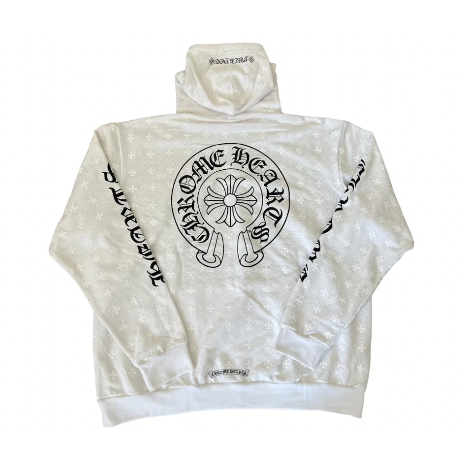 Chrome Hearts Plus Cross Horseshoe Hoodie White