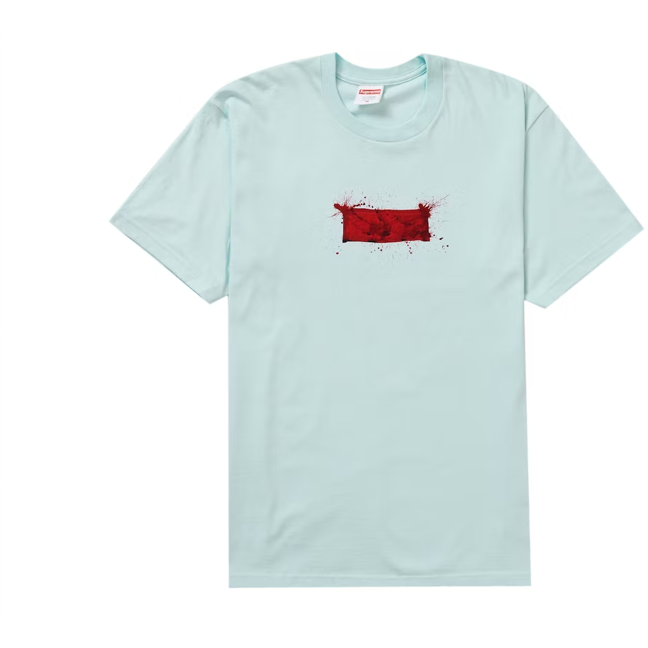 Supreme Ralph Steadman Box Logo Tee Pale Blue