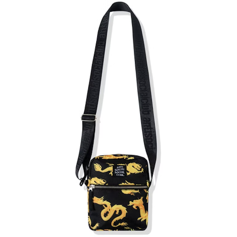 Anti Social Social Club 24k Side Bag Black Doused