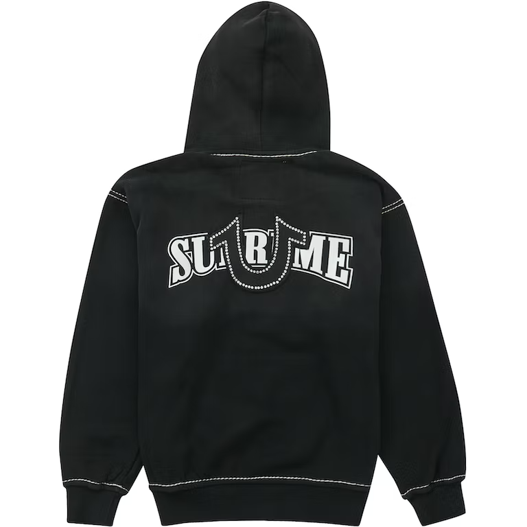 Supreme True Religion Zip Up Hooded Sweatshirt (FW22) Black