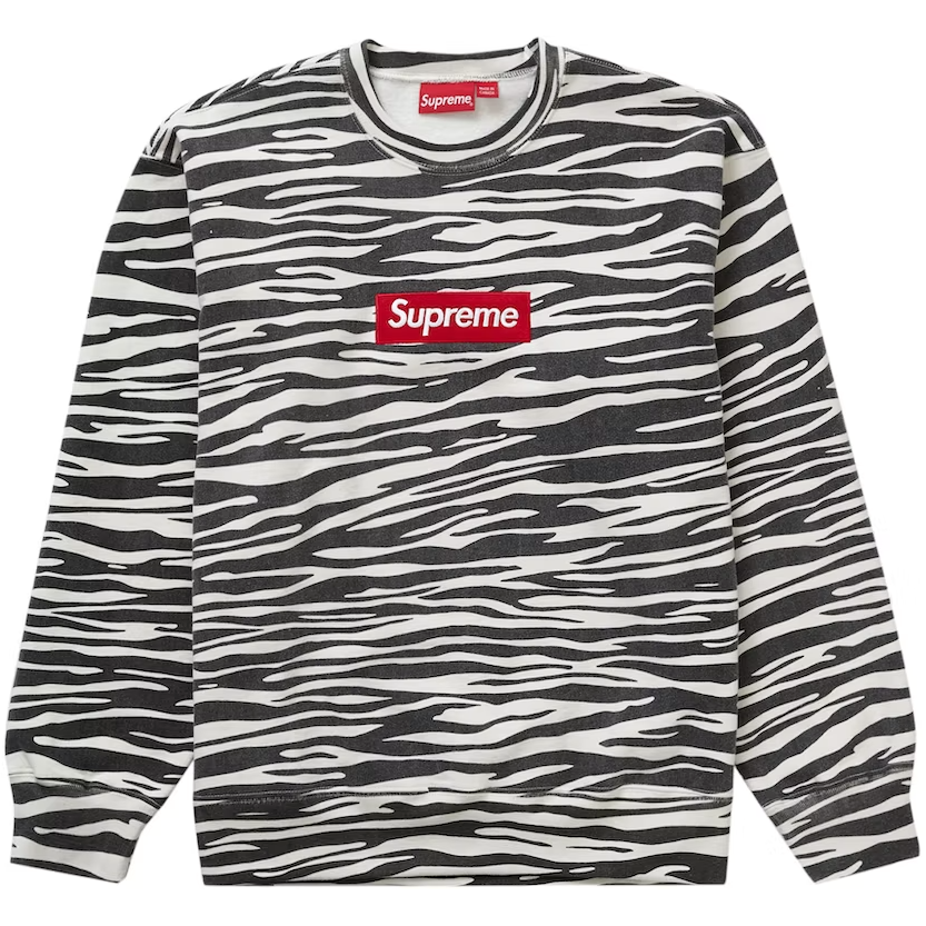 Supreme Box Logo Crewneck (FW22) Zebra