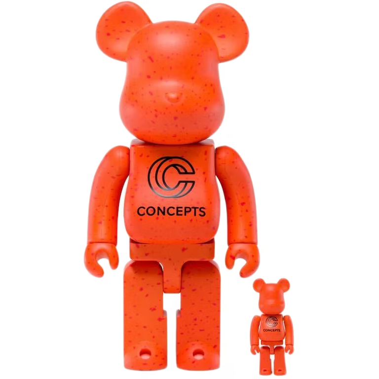 Bearbrick x Concepts Orange Lobster 100% & 400% Set