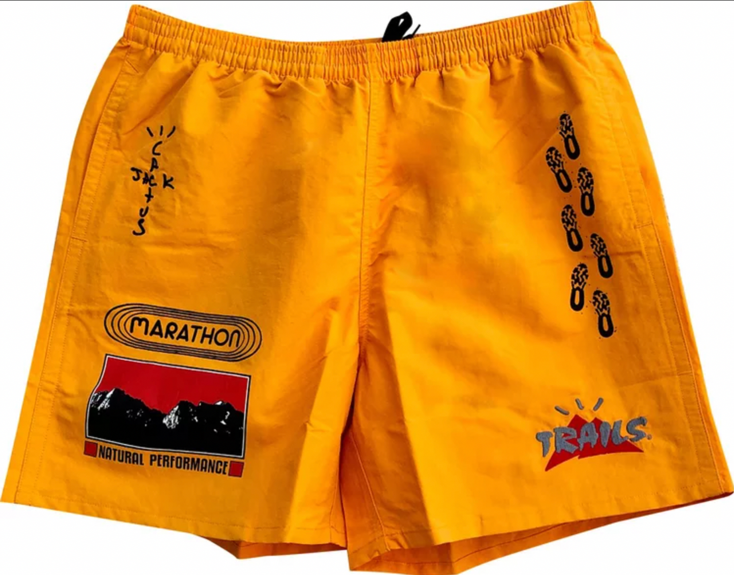 Travis Scott Path Shorts Gold