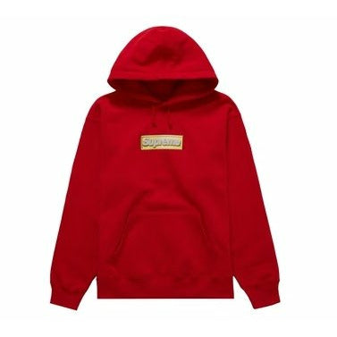 Supreme Bling Box Logo Hooded Sweatshirt Red - Dousedshop