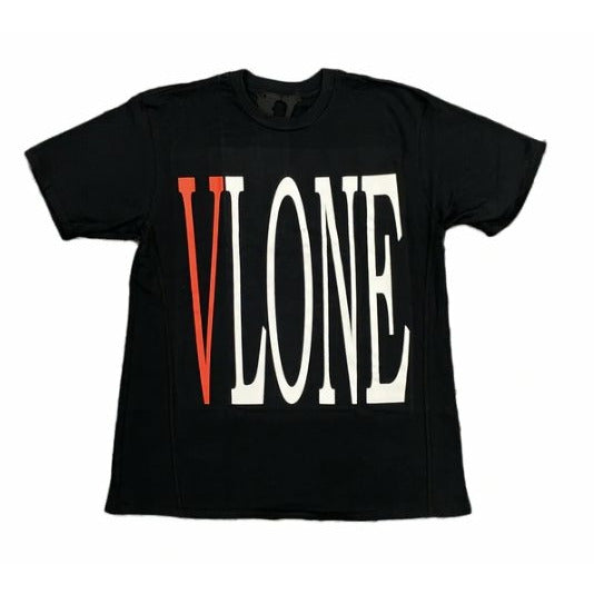 Vlone Red Staple T-Shirt Black - Dousedshop