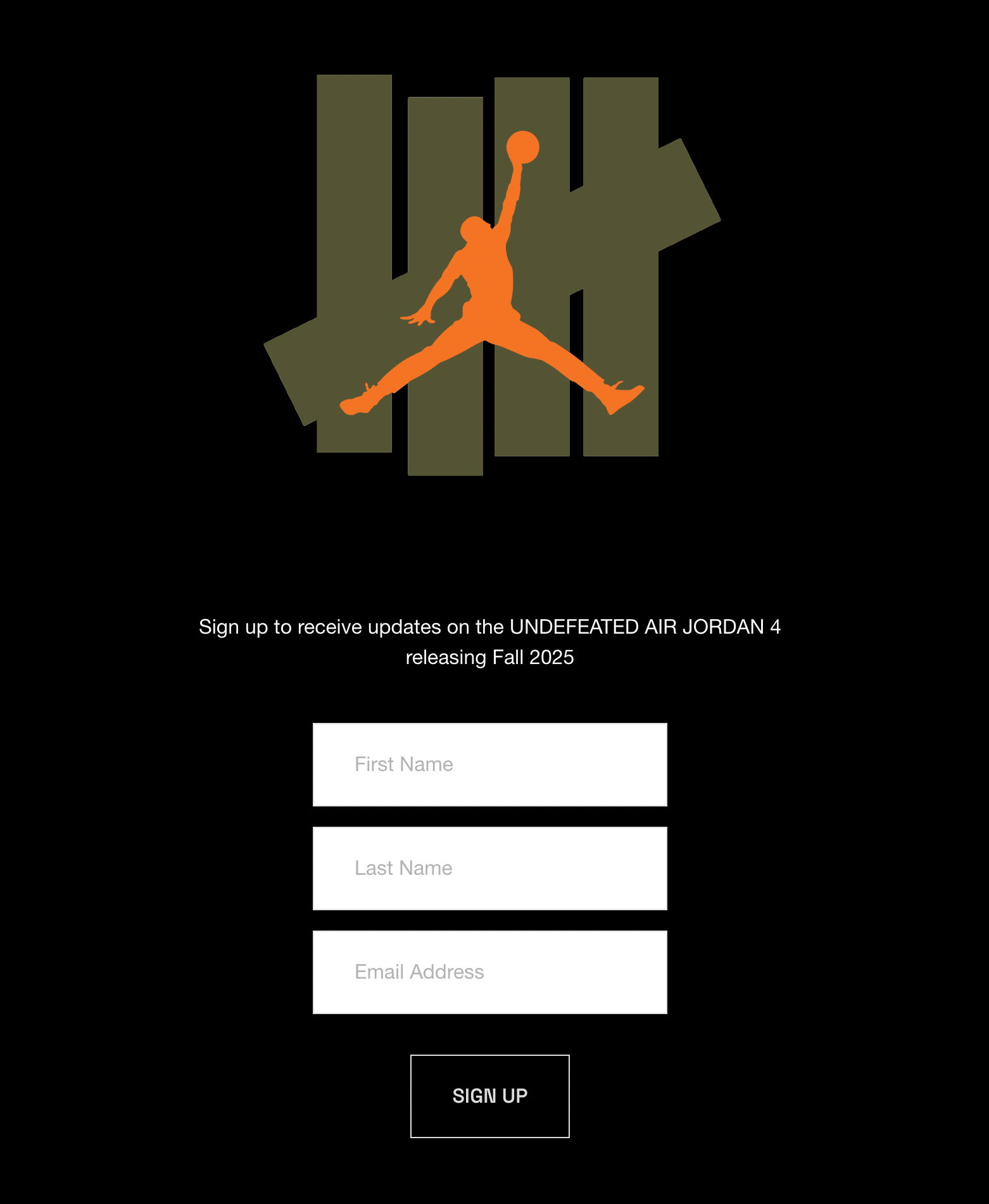 Undefeated Launches Microsite For Upcoming Air Jordan 4 Release