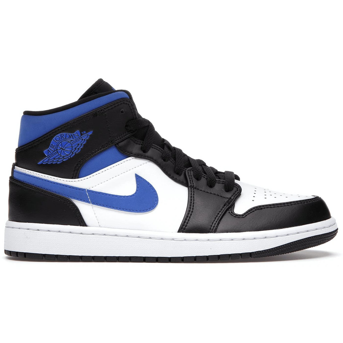 Jordan 1 Mid White Black Racer Blue