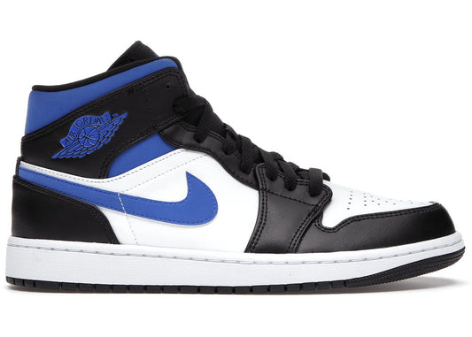 Jordan 1 Mid White Black Racer Blue