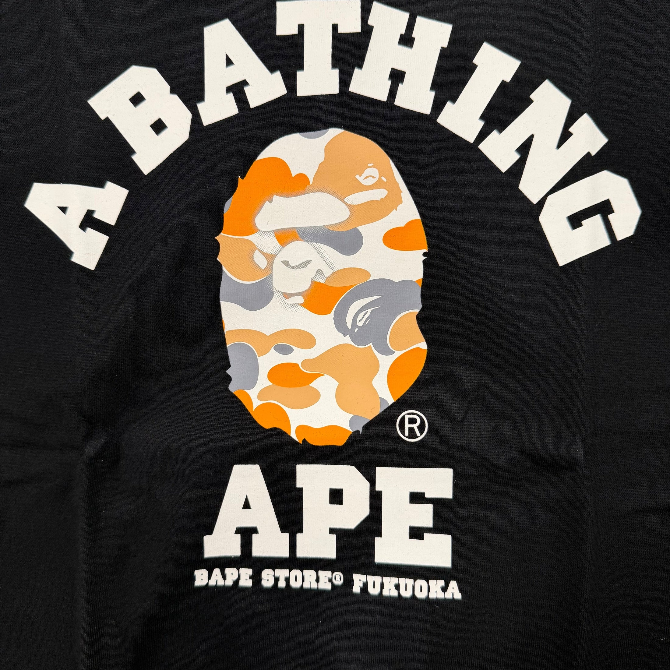 Bape Store Fukuoka College Camo Tee Black