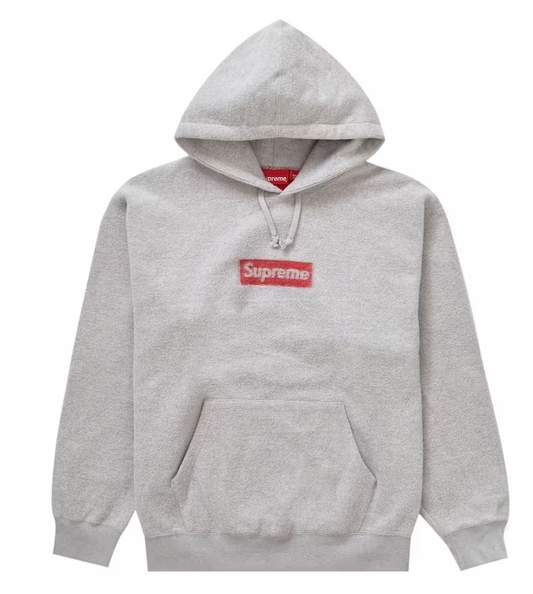 Supreme Inside Out Box Logo Hooded Sweatshirt Heather Grey