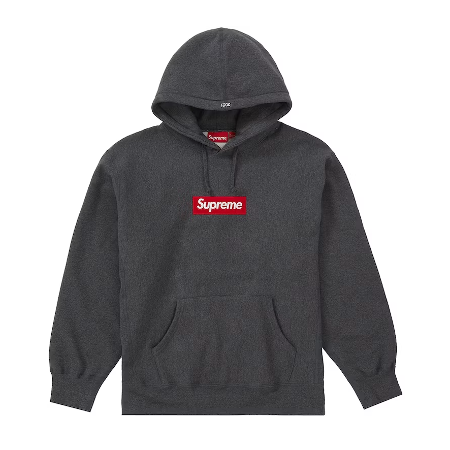 Supreme Box Logo Hooded Sweatshirt (FW21) Charcoal