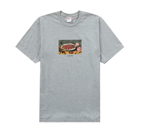 Supreme Strawberries Tee Heather Grey