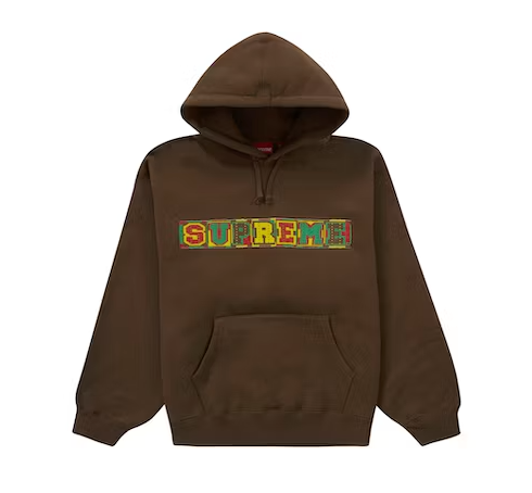 Supreme Beaded Hooded Sweatshirt (SS23) Brown