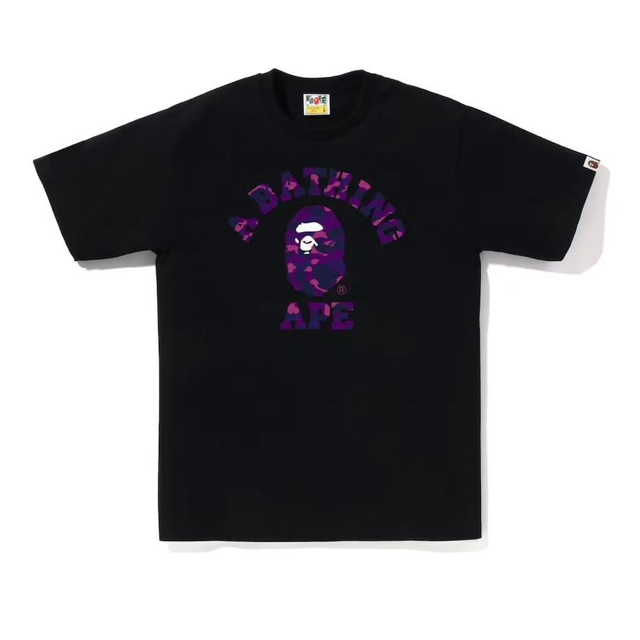 BAPE Color Camo College Tee (SS23) Black Purple