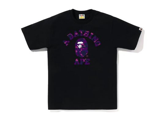 BAPE Color Camo College Tee (SS23) Black Purple