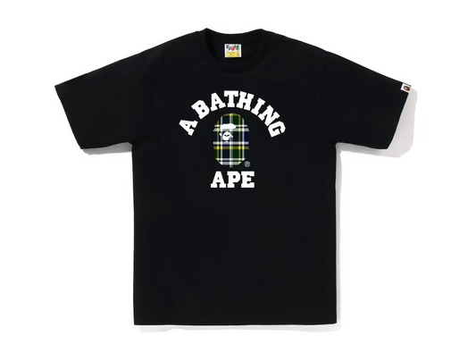 BAPE Check College Tee (SS23) Black Green