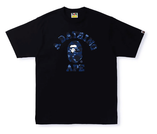 BAPE Color Camo College Tee Black Navy