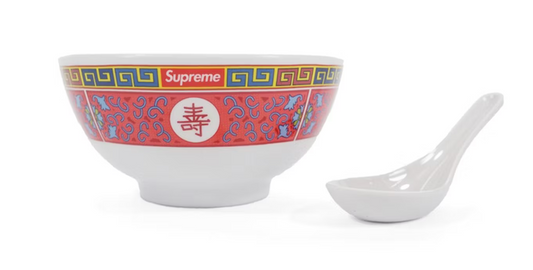 Supreme Longevity Soup Set (Bowl and Spoon) White