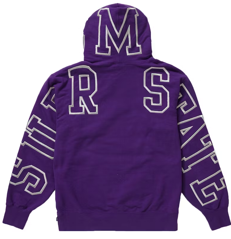 Supreme State Hooded Sweatshirt Purple