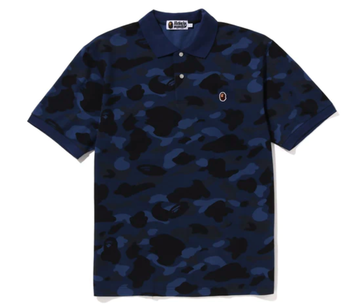 COLOR CAMO APE HEAD ONE POINT POLO RELAXED FIT MENS BLUE
