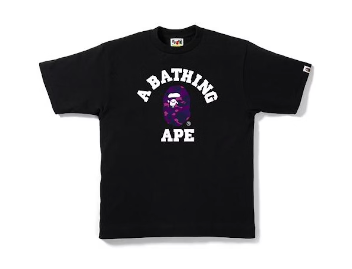 BAPE Color Camo College Tee Black/Purple