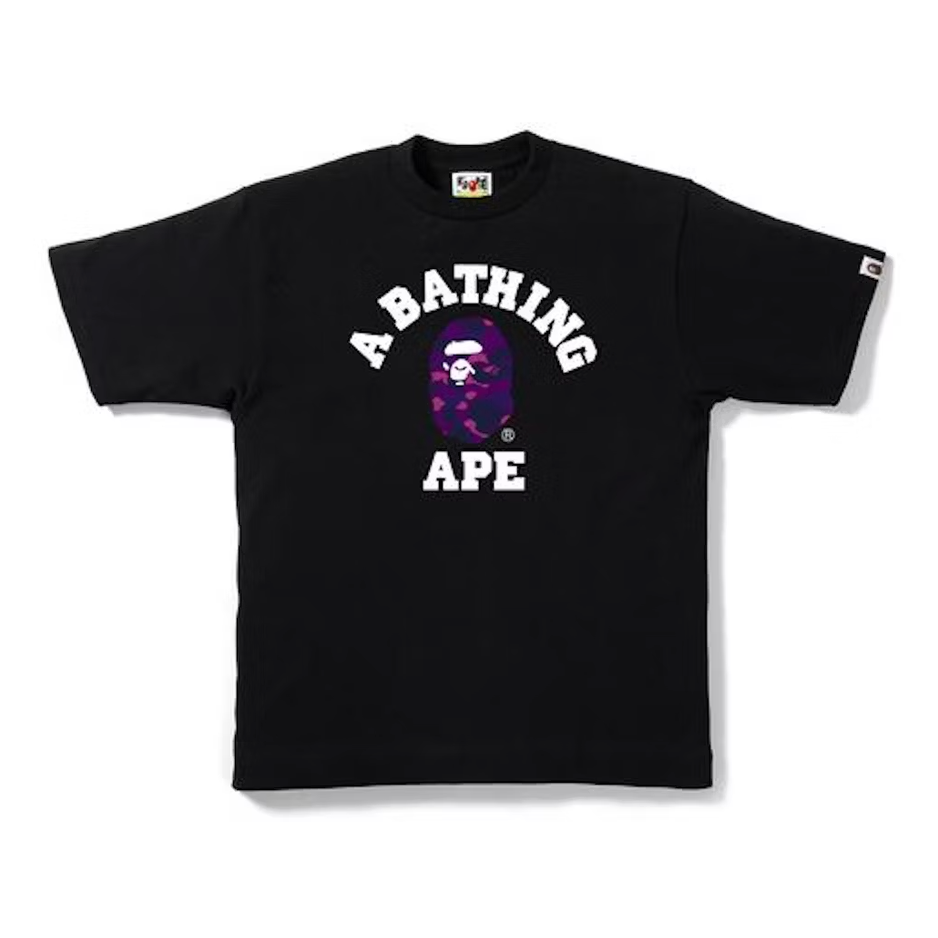 BAPE Color Camo College Tee Black/Purple