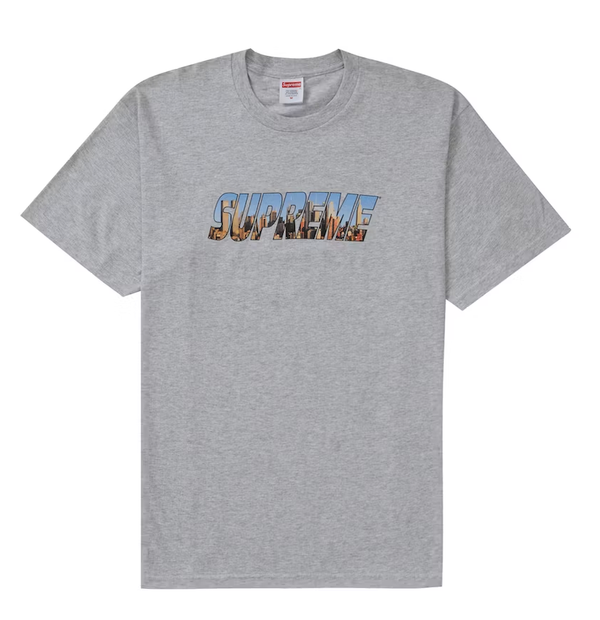 Supreme Gotham Tee Ash Grey