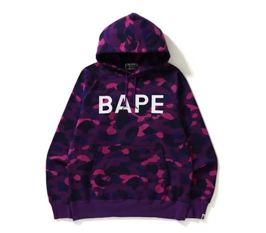 BAPE Color Camo Pullover Hoodie Purple