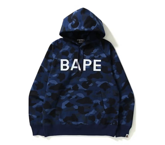 BAPE Color Camo Pullover Hoodie Navy