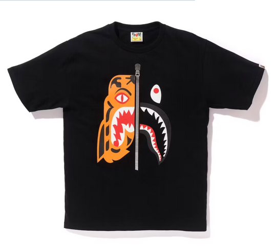 BAPE Tiger Shark Funthera Militia Tee Black