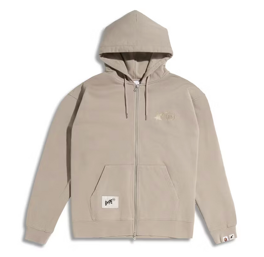 BAPE x Highsnobiety Full Zip Hoodie Beige