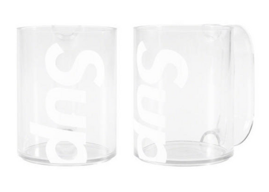 Supreme Heller Mugs (Set of 2) Clear